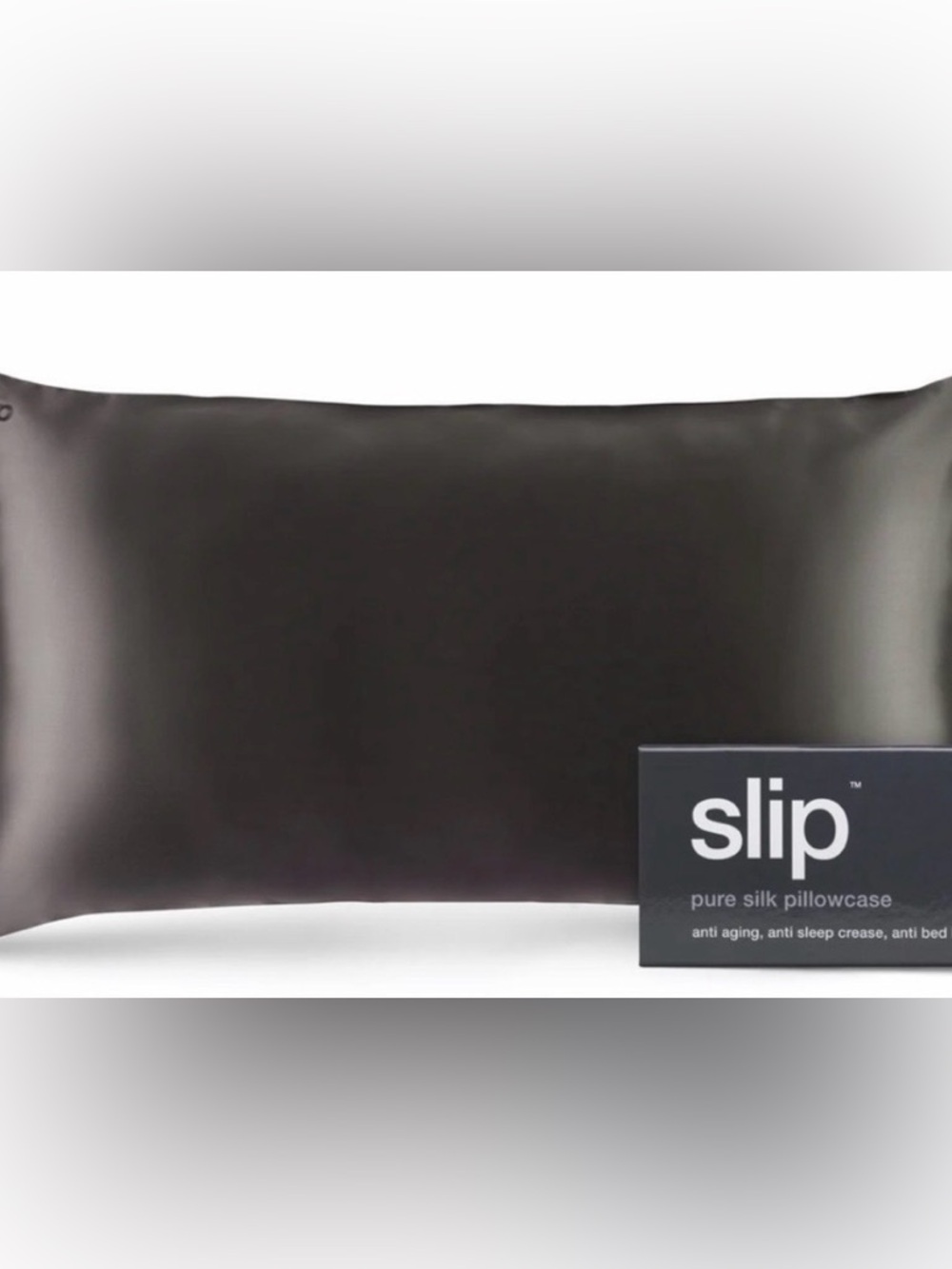 SLIP CHARCOAL KING ENVELOPE SILK PILLOWCASE